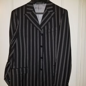 3piece pin-stripe Steve Harvey suit